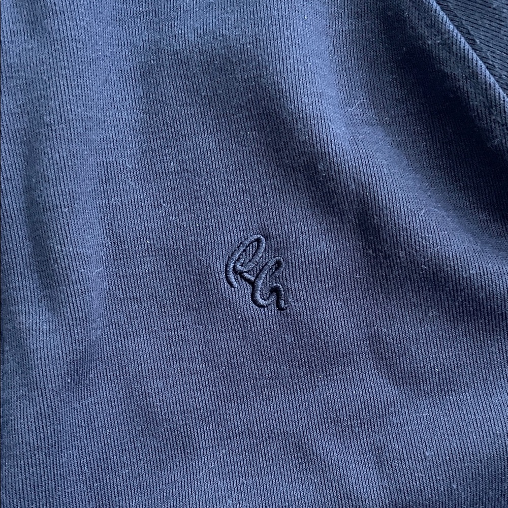 ROBERT GRAHAM Navy Blue Zip-up Sweater Preppy Coastal Casual Cottagecore - Picture 5 of 12